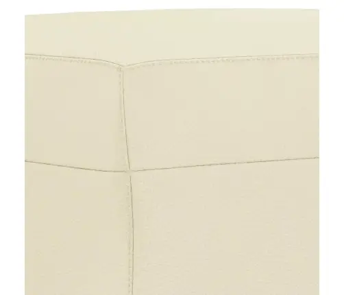 4-Osaline Diivanikomplekt Patjadega, Kreemjas, Kunstnahk