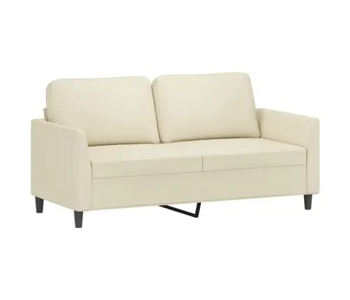 Divdaļīgs Dīvānu Komplekts, Spilveni, Krēmkrāsas Mākslīgā Āda Vidaxl