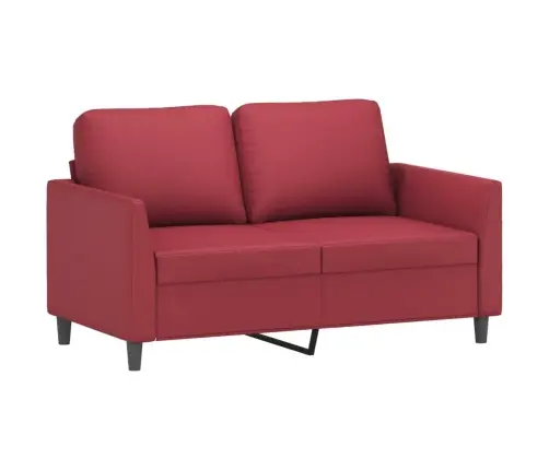 Divdaļīgs Dīvānu Komplekts Ar Spilveniem, Sarkana Mākslīgā Āda Vidaxl