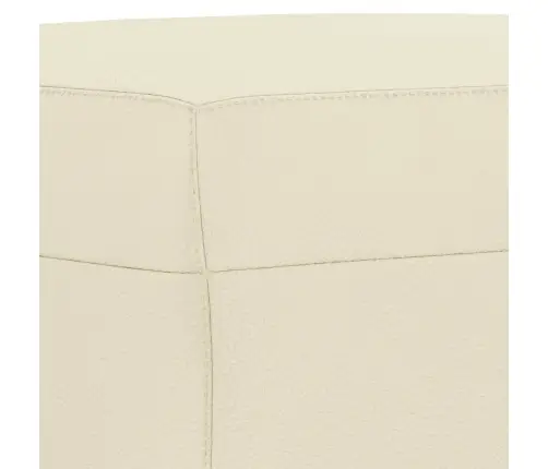 Sofos Komplektas Su Pagalvėmis, 3 Dalių, Kreminis, Dirbtinė Oda