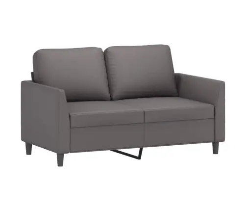 Sofos Komplektas Su Pagalvėlėmis, 3 Dalių, Pilkas, Dirbtinė Oda