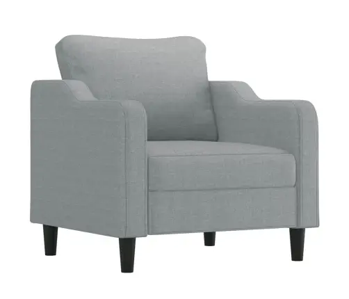 Trīsdaļīgs Dīvānu Komplekts, Gaiši Pelēks Audums Vidaxl