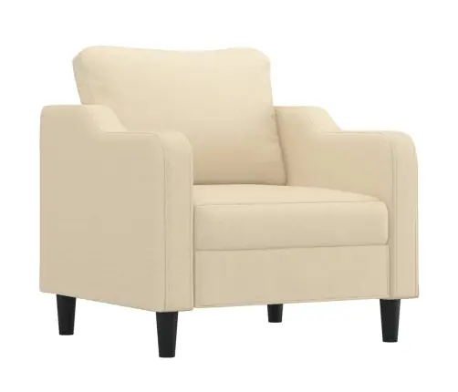 Trīsdaļīgs Dīvānu Komplekts Ar Spilveniem, Krēmkrāsas Audums Vidaxl