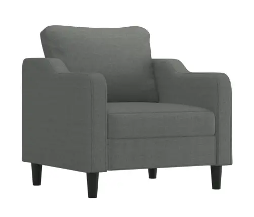 Četrdaļīgs Dīvānu Komplekts Ar Spilveniem, Tumši Pelēks Audums Vidaxl