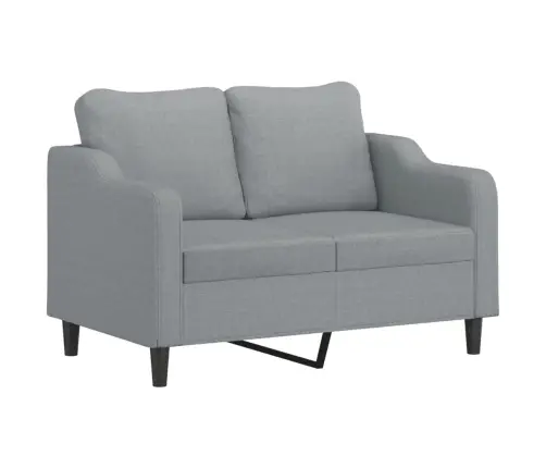 Trīsdaļīgs Dīvānu Komplekts Ar Spilveniem, Gaiši Pelēks Audums Vidaxl