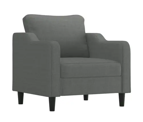 Trīsvietīgs Dīvānu Komplekts Ar Spilveniem, Tumši Pelēks Audums Vidaxl