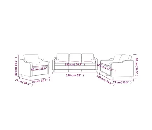 Trīsvietīgs Dīvānu Komplekts Ar Spilveniem, Tumši Pelēks Audums Vidaxl