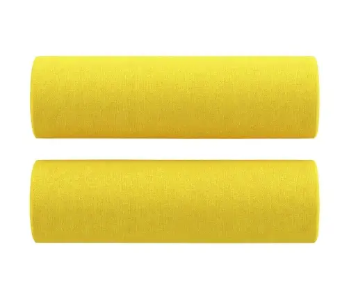 3-Osaline Diivanikomplekt Patjadega, Helekollane, Kangas