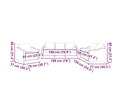 Trīsdaļīgs Dīvānu Komplekts Ar Spilveniem, Pelēkbrūns Audums Vidaxl