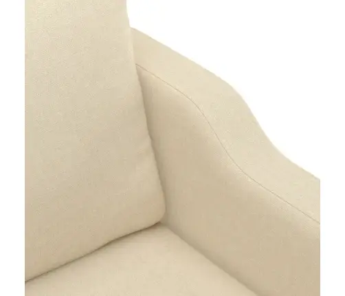 Četrdaļīgs Dīvānu Komplekts Ar Spilveniem, Krēmkrāsas Audums Vidaxl