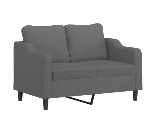 Divdaļīgs Dīvānu Komplekts Ar Spilveniem, Tumši Pelēks Audums Vidaxl