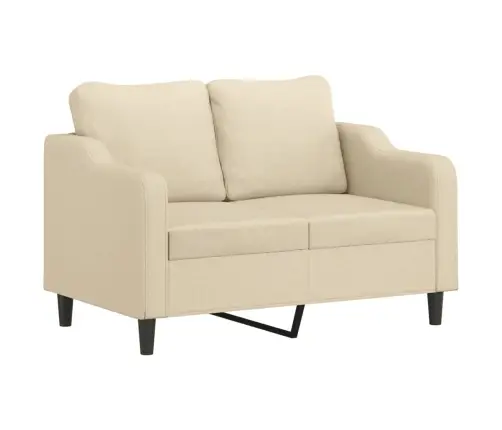 Divdaļīgs Dīvānu Komplekts Ar Spilveniem, Krēmkrāsas Audums Vidaxl