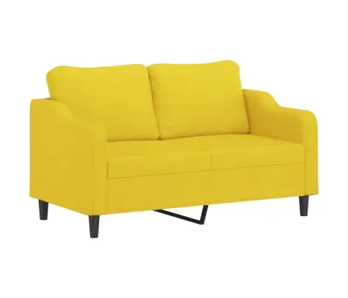 Sofos Komplektas Su Pagalvėlėmis, 2 Dalių, Geltonas, Audinys