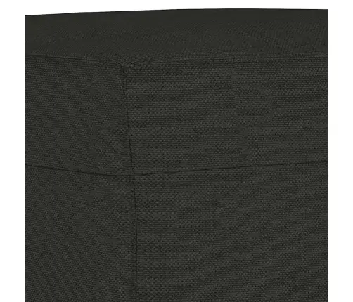 Sofos Komplektas Su Pagalvėlėmis, 3 Dalių, Juodas, Audinys