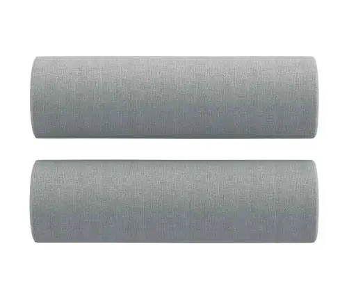 Divdaļīgs Dīvānu Komplekts Ar Spilveniem, Gaiši Pelēks Audums Vidaxl