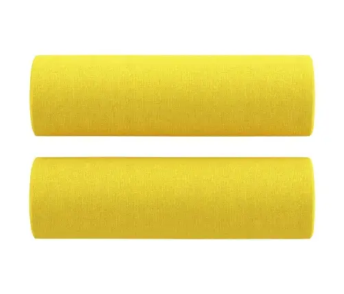 Sofos Komplektas Su Pagalvėmis, 2 Dalių, Geltonas, Audinys