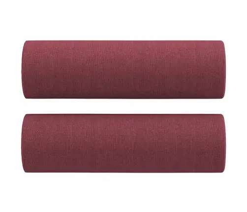 Sofos Komplektas Su Pagalvėmis, 2 Dalių, Vyno, Audinys