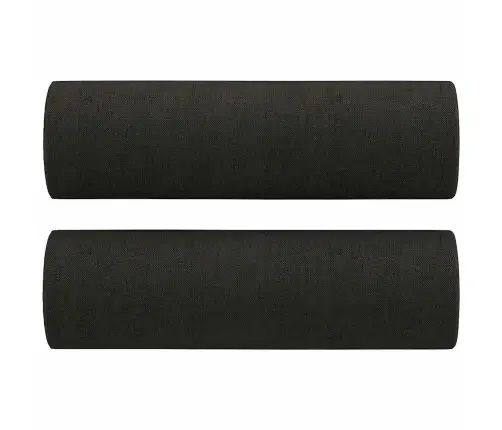 Trīsdaļīgs Dīvānu Komplekts Ar Spilveniem, Melns Audums Vidaxl