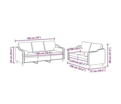 Divdaļīgs Dīvānu Komplekts Ar Spilveniem, Vīnsarkans Audums Vidaxl