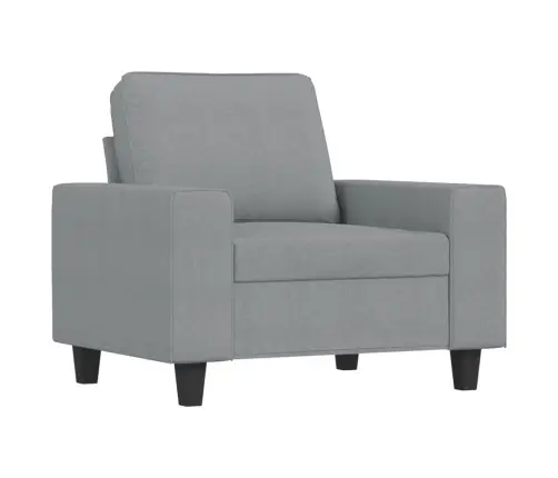 Sofos Komplektas, 3 Dalių, Šviesiai Pilkos Spalvos, Audinys