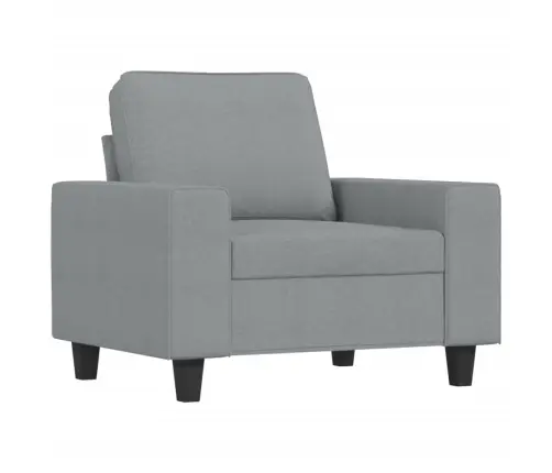 Sofos Komplektas, 4 Dalių, Šviesiai Pilkos Spalvos, Audinys