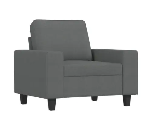 Sofos Komplektas, 4 Dalių, Tamsiai Pilkos Spalvos, Audinys