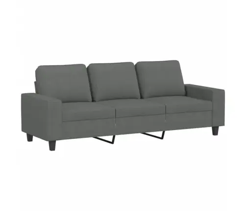 Sofos Komplektas, 4 Dalių, Tamsiai Pilkos Spalvos, Audinys