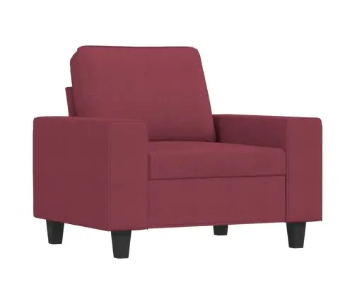 Četrdaļīgs Dīvānu Komplekts, Vīnsarkans Audums Vidaxl