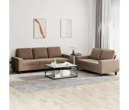 Divdaļīgs Dīvānu Komplekts, Brūns Audums Vidaxl