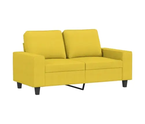 Divdaļīgs Dīvānu Komplekts, Gaiši Dzeltens Audums Vidaxl