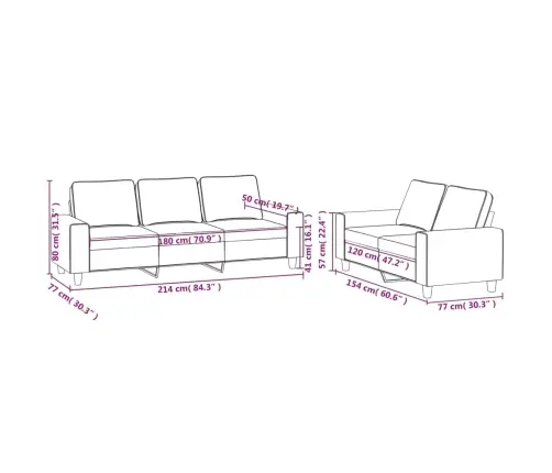 Divdaļīgs Dīvānu Komplekts, Gaiši Dzeltens Audums Vidaxl