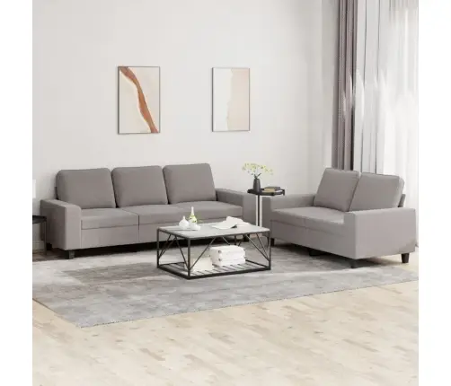 Divdaļīgs Dīvānu Komplekts, Pelēkbrūns Audums Vidaxl