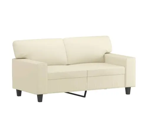Sofos Komplektas, 2 Dalių, Kreminės Spalvos, Dirbtinė Oda