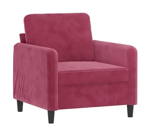 3-Osaline Diivanikomplekt, Veinipunane, Samet