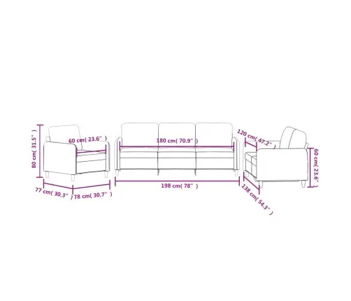 Trīsdaļīgs Dīvānu Komplekts, Dzeltens Samts Vidaxl