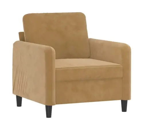 3-Osaline Diivanikomplekt, Pruun, Samet