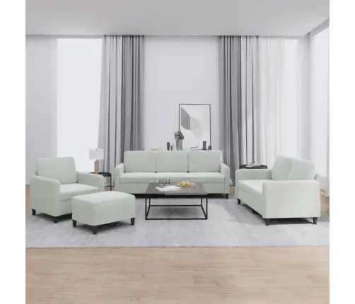 4-Osaline Diivanikomplekt, Helehall, Samet