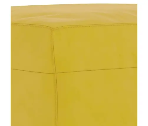 Sofos Komplektas, 4 Dalių, Geltonos Spalvos, Aksomas