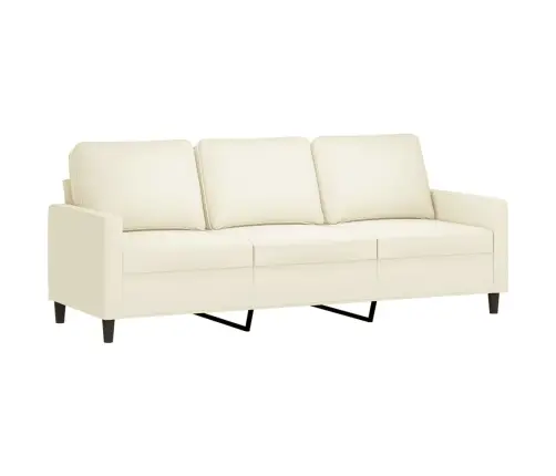 Trīsdaļīgs Dīvānu Komplekts Ar Spilveniem, Krēmkrāsas Samts Vidaxl