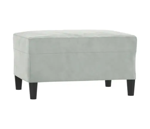 Četrdaļīgs Dīvānu Komplekts Ar Spilveniem, Gaiši Pelēks Samts Vidaxl