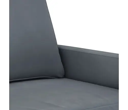 Četrdaļīgs Dīvānu Komplekts Ar Spilveniem, Tumši Pelēks Samts Vidaxl