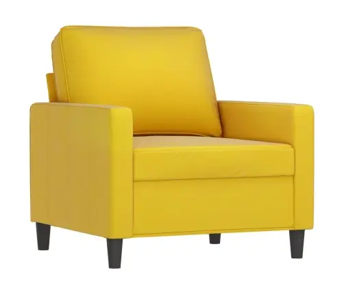 Četrdaļīgs Dīvānu Komplekts Ar Spilveniem, Dzeltens Samts Vidaxl