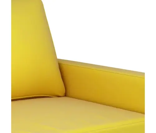 Četrdaļīgs Dīvānu Komplekts Ar Spilveniem, Dzeltens Samts Vidaxl