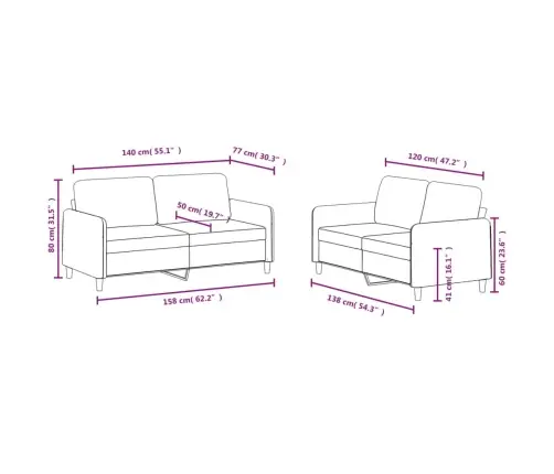 Divdaļīgs Dīvānu Komplekts, Melns Samts Vidaxl