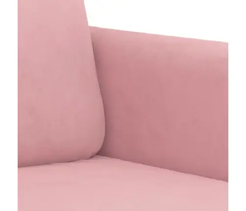 Sofos Komplektas Su Pagalvėmis, 2 Dalių, Rožinis, Aksomas