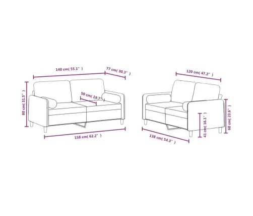 Divdaļīgs Dīvānu Komplekts Ar Spilveniem, Krēmkrāsas Samts Vidaxl