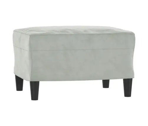 Trīsdaļīgs Dīvānu Komplekts, Gaiši Pelēks Samts Vidaxl