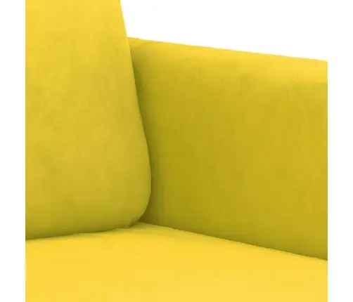 Trīsdaļīgs Dīvānu Komplekts, Dzeltens Samts Vidaxl