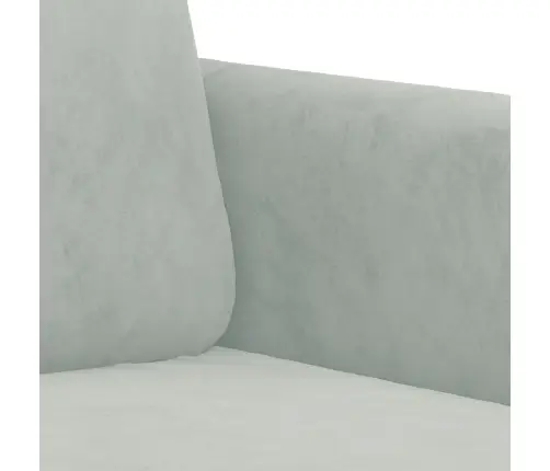 Divdaļīgs Dīvānu Komplekts Ar Spilveniem, Gaiši Pelēks Samts Vidaxl