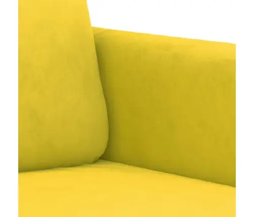 Divdaļīgs Dīvānu Komplekts Ar Spilveniem, Dzeltens Samts Vidaxl